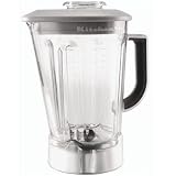 Review KitchenAid  / Kitchenaid KSB56PSF 56-oz plastic blender jar, silver lid.