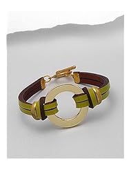 Lawn Green Leather Bracelet