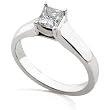 1/2ct Platinum Princess Cut Diamond Solitaire Engagement Ring (GH/SI)