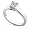 1/2ct Platinum Princess Cut Diamond Solitaire Engagement Ring (GH/SI) - Size 5