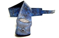 Blue 'Wildlife Series' Faux Leather Guitar Strap for Electric/Acoustic/Bass Guitar