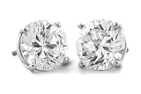 0.50 Ct E/VS Round Diamond 14K Gold Stud Earrings