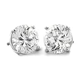 0.80 Ct GH VS2 Round Diamond 14K Gold Stud Earrings