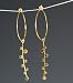 Jewelry : Silhouette Dot Branch Gold Hoop Earrings