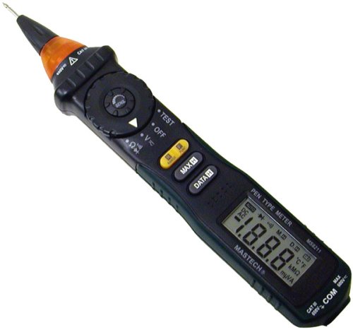 Mastech Pen-Type Auto-Ranging Digital Multimeter with Non-contact AC Voltage Detector, MS8211