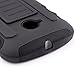 iWIRE IROB Rugged Impact Armor Hybrid Kickstand with Belt Clip Holster Case for Motorola Moto E LTE 2nd Gen with Touch Screen Pen - Black