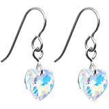 Titanium Crystal Heart Earrings Made with SWAROVSKI ELEMENTS