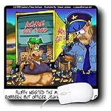 Londons Times Funny Cat Cartoons - Dubious Cat Truck Driver - Mouse Pads