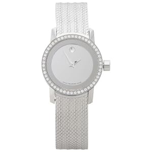 Movado Women's Sapphire Stainless Steel Mirror Dial Watch #0605999