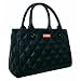 Sachi Fashion Insulated Lunch Bag, Black Quilted