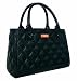 Sachi Fashion Insulated Lunch Bag, Black Quilted