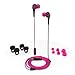 JLab Audio JBuds Core Hi-Fi Noise Isolating earbuds with Mic and Cush Fin Technology, Guaranteed Perfect Fit, GUARANTEED FOR LIFE - Pink/Black