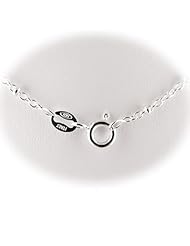 Sterling Silver Rolo Oval Cable Chain with Beads Necklace Nickel Free Italy 14, 16, 18, 20 Inch