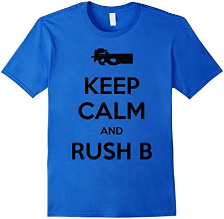 Men's CS:GO T-shirt Keep calm and rush B Large Royal Blue