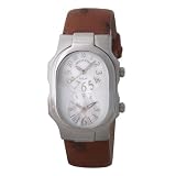 Philip Stein Teslar Womens Brown Ostrich Strap Mother of Pearl Dial Dual Time Watch 1-F-FSMOP-OT by Philip Stein