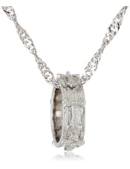 The Vatican Library Collection "Vatican Carded Ring Pendant Necklaces" Cross Ring Pendant Necklace, 16"