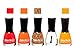 Fashion Bar Nail Polish in Red ,Orange ,Glitter Gold Top Light Orange Shades RS.279.00