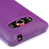 Sprint HTC EVO 4G Rubberized Flexi TPU Skin Case - Semi Transparent Frost P ....