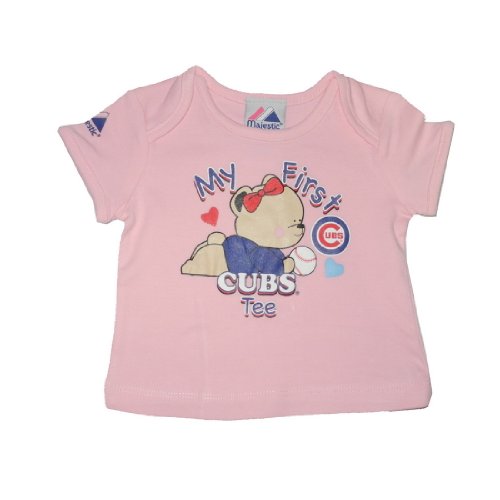 Infant / Baby MLB Chicago Cubs My First Tee T-Shirt - Pink (Size: 3/6)