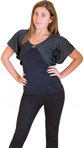Bayside Woman's Beautiful Short Shimmer Shrug (Large)