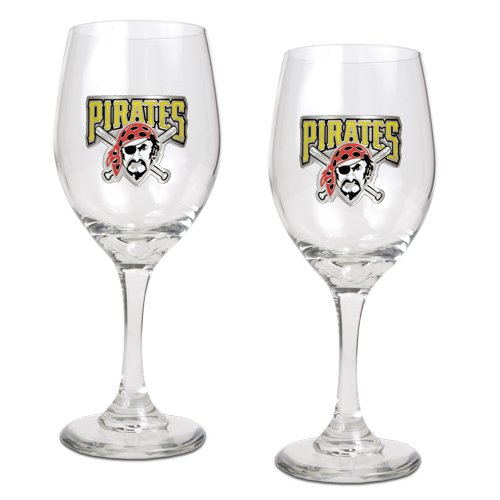 Pittsburgh Pirates 2 Piece MLB Wine Glass Set