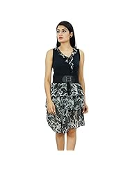 Girls Leopard Print Summer Knee Length Cotton/Georgette/Spandex Tunic 