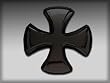 Silver Star "Maltese" Black Metal Belt Buckle