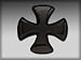 Silver Star "Maltese" Black Metal Belt Buckle