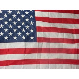 5 Ft. X 8 Ft. USA American Flag Sewn & Embroidered for Indoor or Outdoor Use