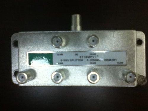 6-Port (6 output) Indoor/Outdoor High Performance MoCA® Enabling 5-1200MHz MHz Cable TV HDTV Coaxial Digital Signal Splitter - MCR