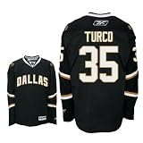 TURCO #35 Dallas Stars RBK Premier NHL Hockey Jersey by Reebok (NHLPA Certified Custom Sewn Authentic Twill)