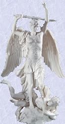 St Michael Saint angel statue marble Archangel devil