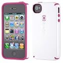 New Speck Candyshell Glossy iPhone 4S/4 RaspberryTruffle White (White/Pink) Retail Packaging