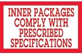3 x 5 Inner Pack Comply With Prescribe Label (DL1810)