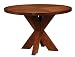 Modus Furniture Hudson Round X Base Dining Table, Mocha