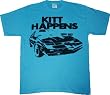 Knight Rider KITT HAPPENS Bright Blue T-Shirt Tee