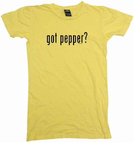 got pepper? Women's Tee Shirt Large-Yellow Babydoll (petite fit)