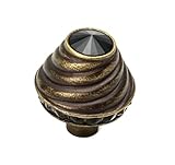 Carpe Diem Hardware 864-3J Cache Large Round Knob with Side Crystals Made and Swarovski Element, Ant