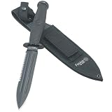 Fx-10 Fusion Fixation Dagger, Sog Knives Fusion Partially Serrated Fixation Dagger - Black Oxide W/