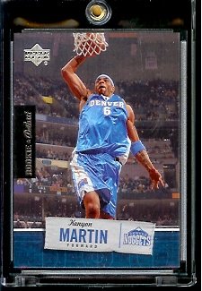 2005 06 Upper Deck Rookie Debut Kenyon Martin Denver Nuggets Basketball Card #22 - Mint Condition - In Protective Display Case !!