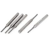 uxcell　PCBエンドミル;ローテーションタイプ　タングステンカーバイド　シルバートーン　 36g　左利き　５個入り