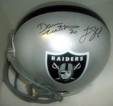 Oakland Raiders McFadden and Campbell Hand Signed Autographed Football Helmet - Autographed NFL Helmets
