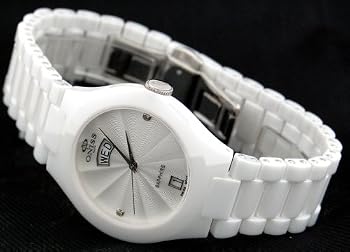 Oniss #ON8880-L7 Women's White C Swiss Ceramic Collection Watch