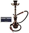 19" Midnight Silver 2-Hose Egyptian Hookah w/ Case