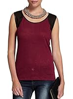 Morgan Top (Burdeos / Negro)