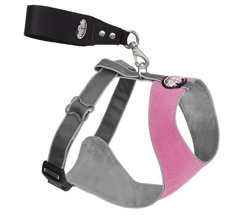 Doggles Over the Head Dog Harness - Pink Gray - Medium