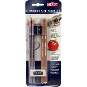 Derwent Blister Pack Containing Two Blenders, Two Burnishers, Sharpener AND Eraser