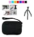 Casio Camera Case for Casio Exilim EX-Z29 EX-FH100 EX-H10 EX-G1 EX-FC100 + Screen Protector + Tripod stand for Casio Cameras (Black Revolt)