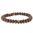 8mm Rondell Stretch Bracelet - Fossil Agate