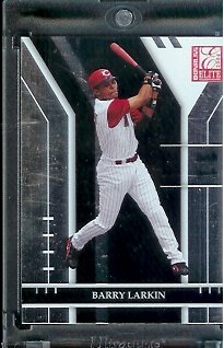 2004 Donruss Elite Extra Barry Larkin Cincinnati Reds Baseball Card #91 - Mint Condition - In Protective Display Case !
